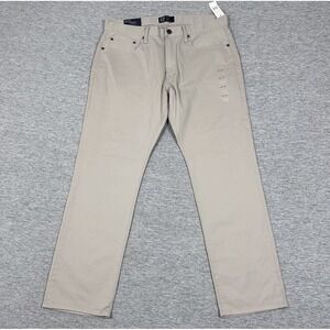 Gap Denim Pants Mens Size 33x28 Slim Stretch Mid Rise Khakis City Chino NEW